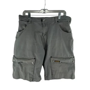 Caterpillar Cargo Shorts Mens Sz 34 Gray Cotton Workwear Outdoor Casual Gorpcore - Picture 1 of 7