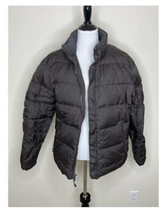 Lands End Puffer Jacket Black Youth Zip Up Med Lands End - Picture 1 of 6