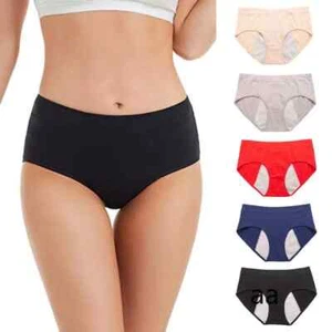 5Pc Women Everdries Leakproof Underwear Incontinence Protective Leak Proof Pants - Picture 1 of 22