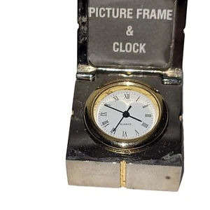 Picture Frame and Clock ~ Silver & Gold ~ Gift Box ~ 1996 CLASSE ~ new battery - Picture 1 of 8