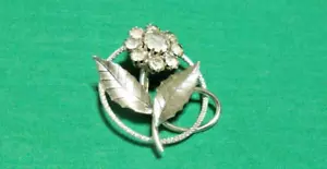 Silver Rhinestone flower brooch - Picture 1 of 1