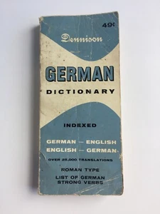 1952 Dennison German - English Pocket Dictionary Indexed Paperback Ottenheimer - Foto 1 di 5