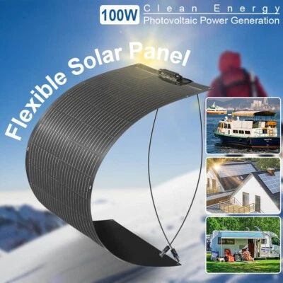 100W flexible Solarmodul Monokristalline biegsame für Wohnmobile, Boote, Dächer - Bild 1 von 4