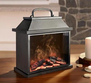 LED Kamin Tischkamin Tischfeuer mit Flammen Effekt Batterie + USB betrieben Deko - Bild 1 von 7