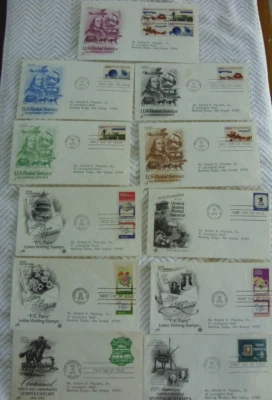 Lot of 11 FDC 1971–1980 US Postal Collection - details below - Image 1 of 4