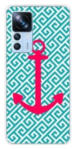 Coque en silicone imprimée compatible Xiaomi Mi 12T Mi 12T Pro Ancre rose - Photo 1 sur 3