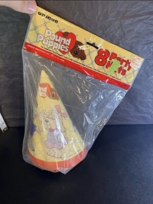 Rare NOS Vintage Pound Puppies Birthday Party Hats - Image 1 of 3