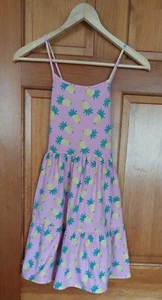 The Children’s Place Pink Pineapple Girl Sun Dress Size 10/12 - Picture 1 of 2