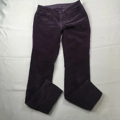 J. Marca Pantalones Mujer 26 Púrpura Pana Pierna Ajustada Suave Informal Comodidad #0569 Foto 1 de 4