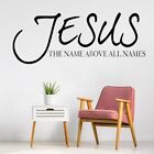 Jesus Name Quote Wall Sticker Christian Bible Verse Religious Pray Faith Decal