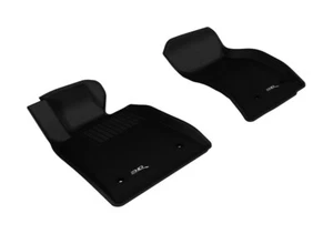 Juego de alfombrillas delanteras Kagu negras Fit 2013-2018 Cadillac ATS para todo clima - Imagen 1 de 5