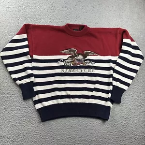 Vintage Structure Sweater Mens Large Great Seal Eagle USA Flag Patriotic - Picture 1 of 12