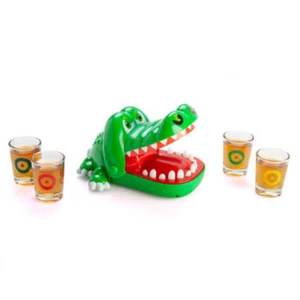 Funny Croc Chomp Drinking Game Includes 1 Snapper Croc And 4 Shot Glasses - Picture 1 of 3