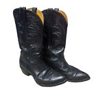 Nocona Black Leather Cowboy Western Boots Shoes Men's 9.5 D Vibram