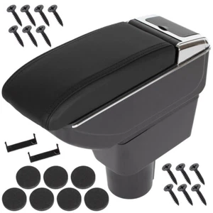 BRACCIOLO CON PORTAOGGETTI NERA + KIT DI INSTALLAZIONE PER DACIA DUSTER I 10-17 - Imagen 1 de 6