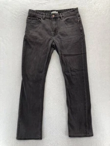 Robert Geller Five Four Jean Mens 33x30 Hunter Slim Straight Black Stretch Denim - Picture 1 of 13