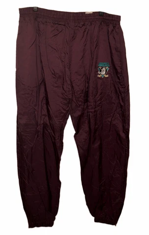Vintage 90s Anaheim Mighty Ducks Competitor NHL Windbreaker Drawstring Pants XL Cover