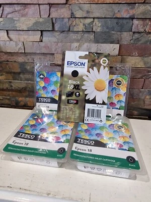 Cartuchos de tóner para impresora Epson 18XL y Tesco 18 x 5 - NUEVO / SELLADO. Foto 1 de 2