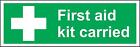 First aid kit carried Safety sign 