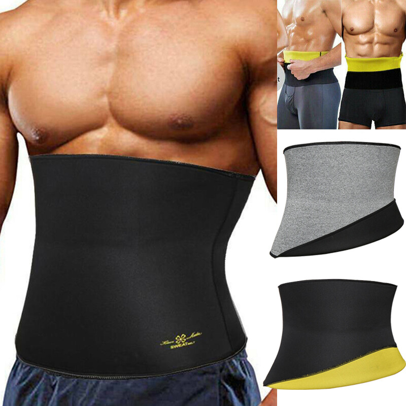 Uomo Corsetto Allenatore Vita Neoprene Sauna Sudore Trimmer - Foto 2