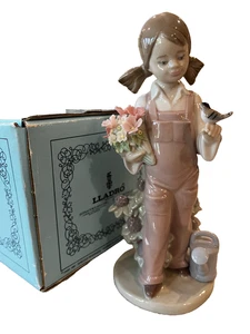 CAJA COMO NUEVA Figura Lladró #5217 Primavera Niña Retirada Porcelana Primavera Infantil - Imagen 1 de 11