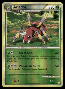 Pokemon Tcg Ariados [Reverse Holo] #15 Pokemon HeartGold & SoulSilver LP - Picture 1 of 2