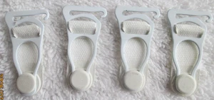 De colección 4 Medias de Metal Manguera Faja Liguero Clips Ganchos Piezas 1.5" - Imagen 1 de 4