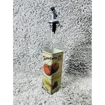 Botella de vidrio dispensadores de vinagre aceite cruetas palanca verter verduras multicolor Foto 1 de 4