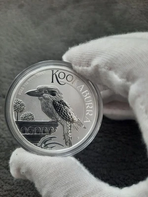 2022 1 oncia argento Kookaburra australiano GEM BU moneta Perth Mint 9999 - Immagine 1 di 2