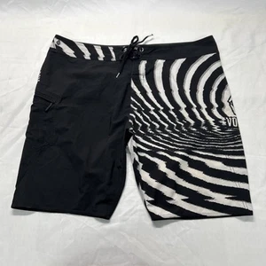 Volcom “Lido Block Mod” Boardshorts | Size 40 | Black Optical Surf Swim Trunks - Picture 1 of 16