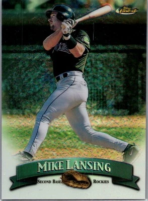 1998 Finest Mike Lansing No-Protectors Refractors Colorado Rockies #153 - Image 1 of 2