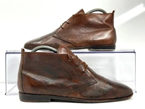 Vintage G.H. Bass Marco Chukka Damenstiefel braun Leder schwarz marmoriert Größe 5,5M - Bild 1 von 12