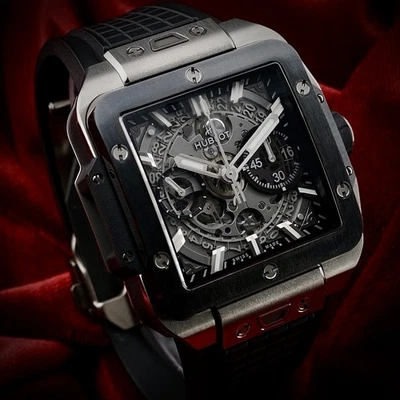 HUBLOT Square Bang Unico,钛陶瓷,821.NM.0170.RX - 全套收藏套装 — 第 1/4 张图片