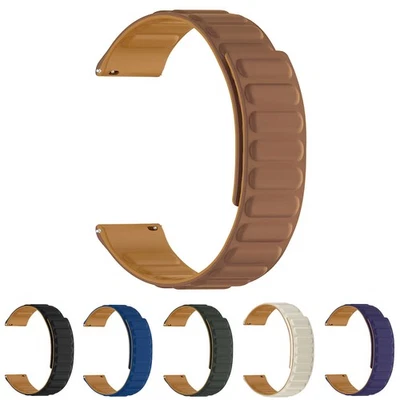Correa de reloj inteligente magnética de silicona de repuesto de 20 mm y 22 mm para hombre y mujer Foto 1 de 4