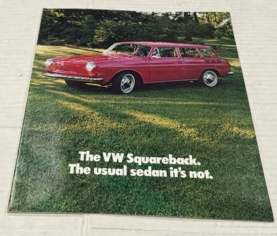 Folleto de concesionario de ventas de automóviles Volkswagen Squareback parte trasera cuadrada VW vintage Foto 1 de 4