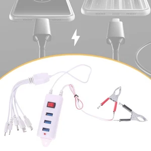 3 USB Clip with Switch Charger Practical Functional Smartphone USB Interface - Picture 1 of 7