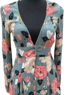 Billabong Mini Dress XS Floral Print A-Line Dress - Image 1 of 4