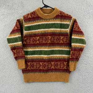 VTG United Colors Of Benetton Sweater Women XS Jumper Shetland Wool Fair Isle - Picture 1 of 12
