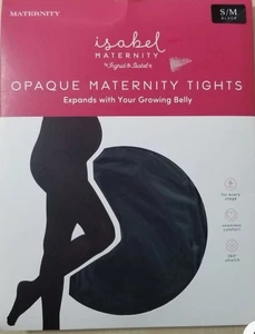 NEW Ingrid & Isabel Women's Opaque Maternity Tights Black Size S/M - Picture 1 of 3