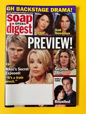 Y&R GH GL * AS THE WORLD TURNS PREVIEW October 4 2005 SOAP OPERA DIGEST MAGAZINE - Image 1 of 4