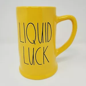 Rae Dunn LIQUID LUCK großer gelber Krug Bierkrug - Bild 1 von 6