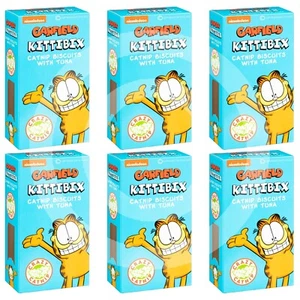 Multipack 6x80g Tuna Garfield Cat Kitten Kittibix Catnip Biscuits Food Treats - Picture 1 of 2