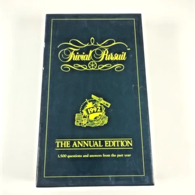Trivial Pursuit The Annual Edition 1992 by Parker 1500 Questions And Answers - Image 1 of 4