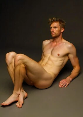 Sexy Hot Naked Man in Art Form Pose Body Fine Art  A4 - Image 1 of 2