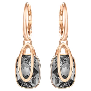 Swarovski Holding Drop Earrings Black, Rose gold-tone plated -5528488 New - Picture 1 of 2