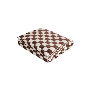 Throw Checked Large Polar Warm Soft Blanket Sofa Bed Travel V0H8 Car GX G4U9 - Picture 1 of 15