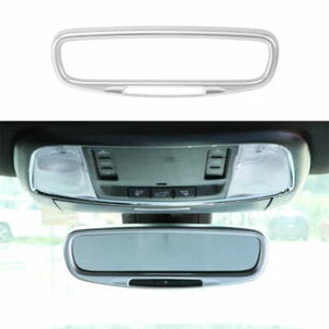 For Jeep Grand Cherokee 2017-2020 Silver Inner Rearview Mirror Frame Cover Trim - Picture 1 of 6