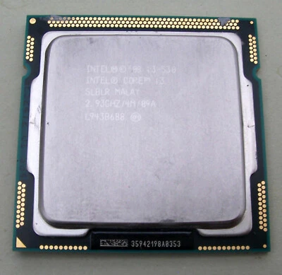 2.93GHZ INTEL CORE I3-530 LGA 1156 CPU (SLBLR) - Image 1 of 2