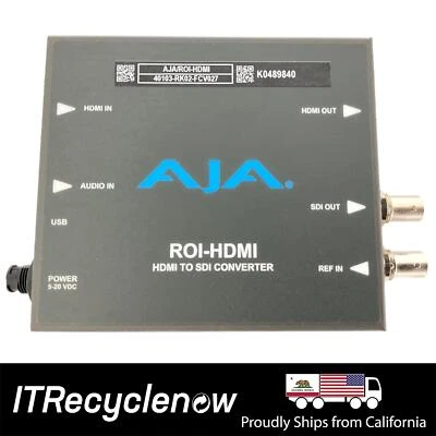 Mini convertidor AJA ROI HDMI a SDI 3G escala de video región de interés 20 VDC Foto 1 de 4