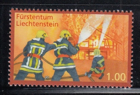 LIECHTENSTEIN Volunteer Fire Fighters MNH stamp Cover